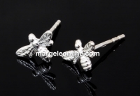 Tortite cercei albinuta, argint 925, 11.5mm - x1per