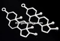 Pandantiv formula testosteronului, argint 925, 38mm  - x1