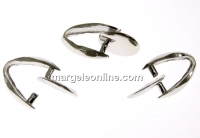 Sistem pand.pt Svarowski 4139 de 14mm, ag925 rodiat , 15mm - x1