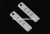 Pandantiv Yes you can, argint 925, 16x4mm  - x1