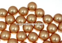 Perle Swarovski cu un orificiu, rose gold, 12mm - x2