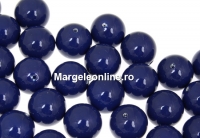 Perle Swarovski cu un orificiu, dark lapis pearl, 8mm - x2