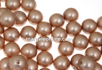 Perle Swarovski cu un orificiu, powder almond, 4mm - x4