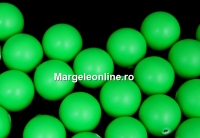 Perle Swarovski cu un orificiu, neon green, 12mm - x2