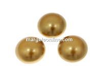 Swarovski, cabochon perla cristal, bright gold, 10mm - x2
