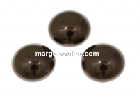 Swarovski, cabochon perla cristal, deep brown, 10mm - x2