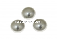 Swarovski, cabochon perla cristal, light grey, 6mm - x2