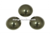 Swarovski, cabochon perla cristal, dark green, 10mm - x2