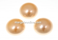 Swarovski, cabochon perla cristal, peach, 16mm - x1
