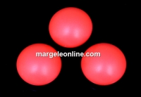 Swarovski, cabochon perla cristal, neon red, 8mm - x2
