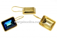 Baza cercei pl. cu aur  pt Swarovski 4527 de 14x10mm - x1per