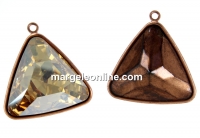 Baza pandantiv vintage cupru pt Swarovski 4727 de 23x23mm - x1
