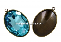 Baza pandantiv bronz pt Swarovski 4127 de 30x22mm - x1