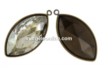 Baza pandantiv bronz pt Swarovski 4227 de 32x17mm - x1
