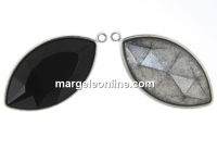 Baza pandantiv pl. cu argint vintage pt Swarovski 4227 de 32x17mm - x1