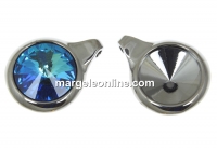 Baza pandantiv negru gun  pt Swarovski rivoli 1122 de 12mm - x1