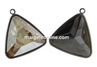 Baza pandantiv negru gun pt Swarovski 4727 de 23x23mm - x1