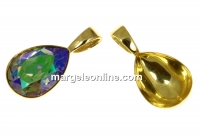 Baza pandantiv ag 925 pl cu aur, pt Swarovski 4320 de 14x10mm - x1