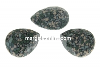 Swarovski, fancy picatura, marbled seagreen, 14x10mm - x1