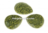Swarovski, fancy picatura, marbled yellow, 14x10mm - x1