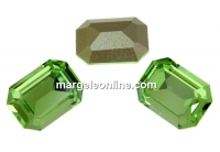 Swarovski, fancy rectangle, peridot, 14x10mm - x1