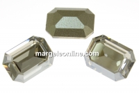 Swarovski, fancy rectangle, silver shade, 14x10mm - x1