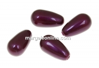 Perle Swarovski picatura, blackberry, 11.5x6mm - x2