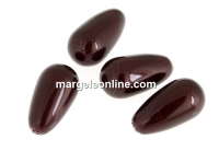 Perle Swarovski picatura, maroon, 11.5x6mm - x2