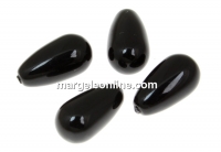 Perle Swarovski picatura, mystic black, 11.5x6mm - x2