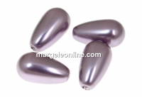 Perle Swarovski picatura, mauve, 15x8mm - x2