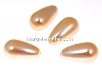Perle Swarovski picatura, peach, 15x8mm - x2