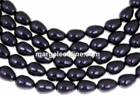 Margele Swarovski perle picatura, dark purple, 11x8mm - x2
