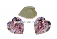 Swarovski, fancy chaton inima, light amethyst, 5.5mm - x4