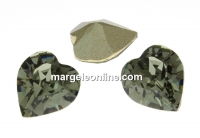 Swarovski, fancy chaton inima, black diamond, 5.5mm - x4
