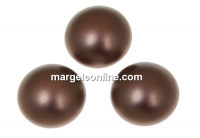 Swarovski, cabochon perla cristal, velvet brown, 8mm - x2