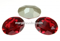 Swarovski, rivoli cabochon oval, scarlet, 14x10mm - x1