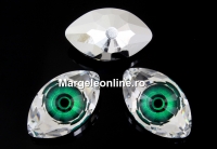 Swarovski, rivoli cabochon Eye, emerald, 18mm - x1