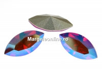Swarovski navette, fancy chaton, light siam shimmer, 8mm - x4