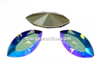 Swarovski navette, fancy chaton, bl. diamond shim., 15mm - x2