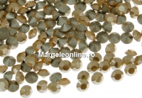Swarovski, chaton PP18, white opal gold. shadow, 2.5mm - x20
