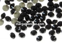 Swarovski, chaton pp14, jet foiled, 2mm - x20