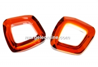 Swarovski, pandantiv cosmic square, red magma, 20mm - x1