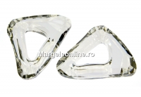 Swarovski, cosmic pendant triangle, silver shade, 20mm - x1