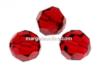 Swarovski, rotund fatetat, scarlet, 6mm - x6
