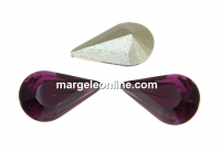 Swarovski, fancy rivoli Pear, amethyst, 6mm - x4