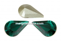 Swarovski, fancy rivoli Pear, emerald, 10mm - x2