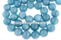 Margele cuart angelit, round, albastru, 8.5mm