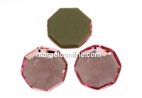 Swarovski, cabochon solaris, light rose, 10mm - x1