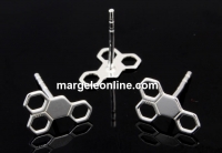 Tortite cercei argint 925, fagure, 10.5mm - x1per