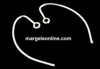 Tortite cercei, argint 925 rodiat, 26.5mm - x1per